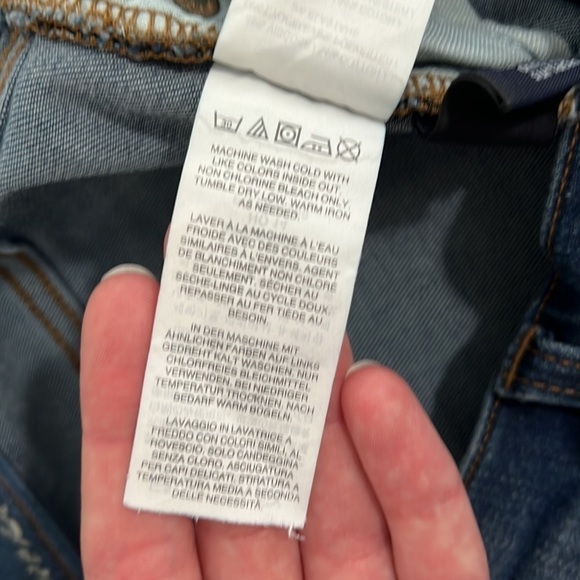 J Crew Reid Straight Stretchy Jeans w/ Dark Wash and Raw Hem Size 29 - Picture 8 of 11